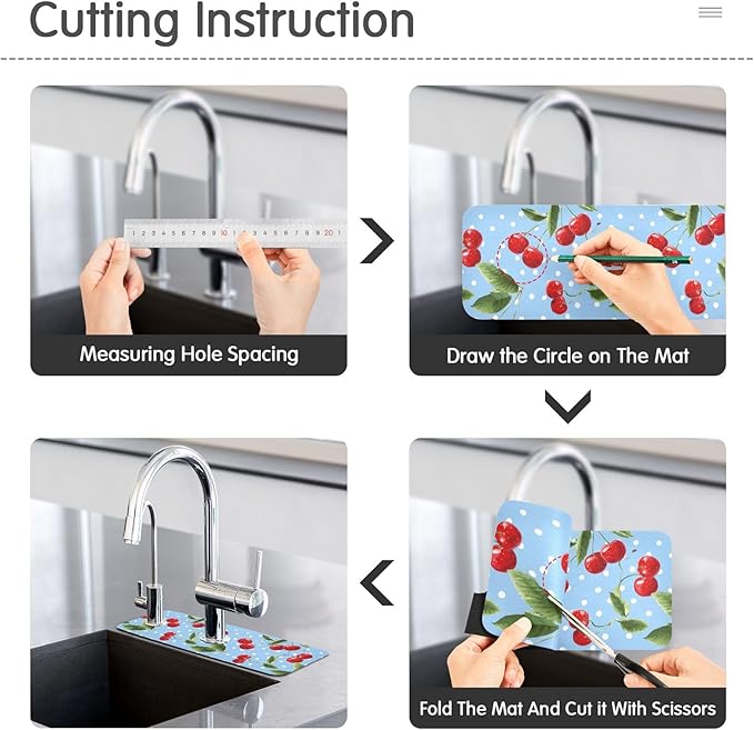Kitchen Sink Splash Guard 1 PC 14.7 Inch Sink Faucet Mat Splash Guard