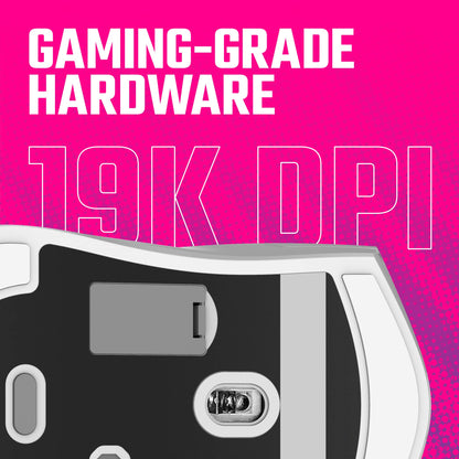 Cooler Master MM712 Wireless Gaming Mouse Black with Adjustable 19,000 DPI, 2.4GHz and Bluetooth , Ultraweave Cable, PTFE Feet, RGB Lighting and MasterPlus+ Software