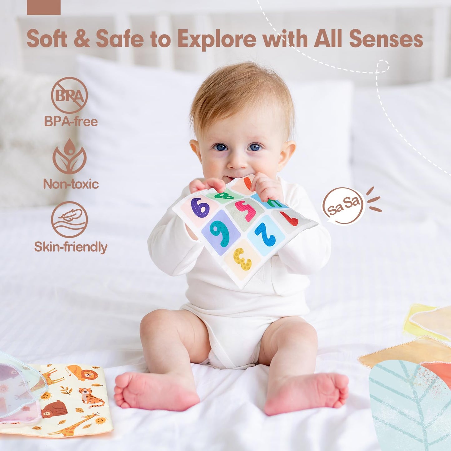 hahaland Baby Tissue Box Toy Sensory Toys for 6 Month Old Baby Toys 6-12 Months Must Haves - Baby Toys for Boy Girl Christmas Shower Gifts