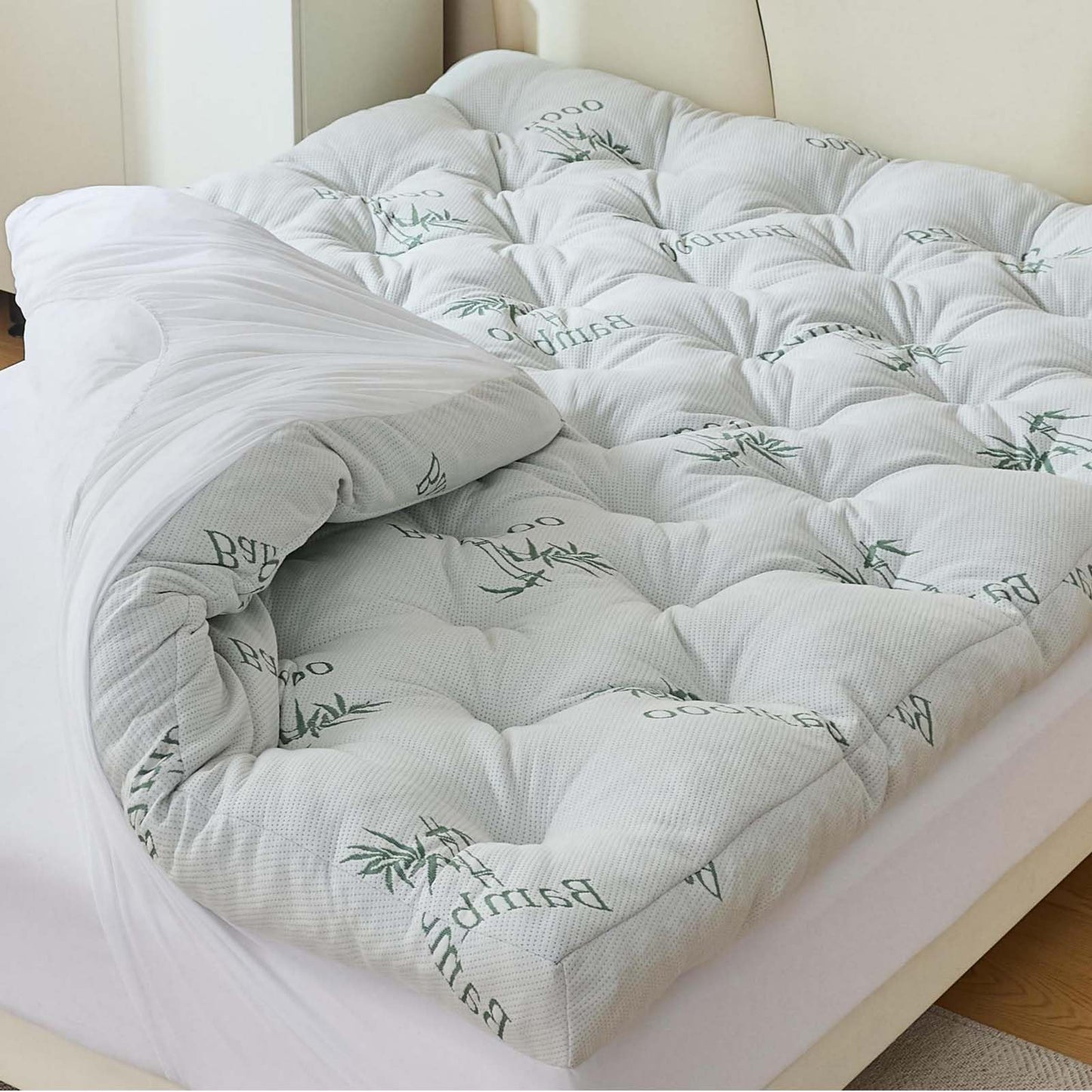 Whatsbedding Memory Foam Mattress Topper Twin Size, 5 Inches Slow Rebound Memory Foam Topper with Cooling Viscose Made from Bamboo Cover, Deep Pocket Designed Mattress Topper