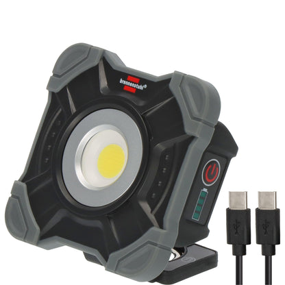 Brennenstuhl Rechargeable LED Work Light SH 1000 MAC (1000lm, IP54, Rechargeable LED Camping Light with Magnet and snap Ring, Robust housing)