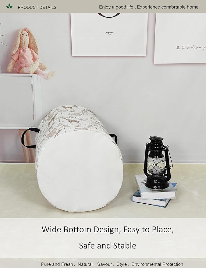 Round waterproof laundry basket, foldable storage basket, laundry Hampers