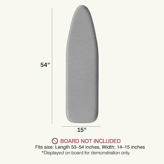 Ironing Board Cover and Pad 15"x54" Extra Thick Natural Cotton, Scorch and
