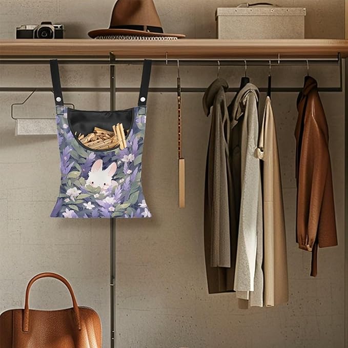 Clothespin Bag for Clothes Pin Holder for Outside and Clothes Line Pins