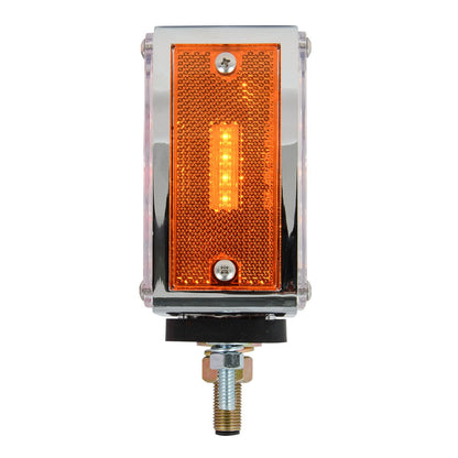 GG Grand General 77616 LED Pedestal Light (Square Double Faced Dual Function Amber/Red Pearl with Clear Lens in Twin Pack)