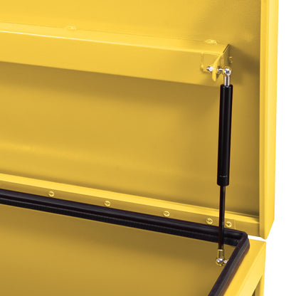 GAOMON Large Tool Box Truck Bed Toolboxes Steel Heavy Duty Waterproof Free Assemble Tool Organizer Chest Cabinet Toolbox with Side Handles for Pick Up Trucks RV Trailer (Yellow, 48'' x 24'' x 28'')