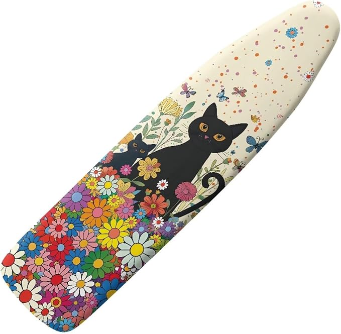 Flower Ironing Board Cover 15x54 Standard Size Black Cat Pattern Ironing Board