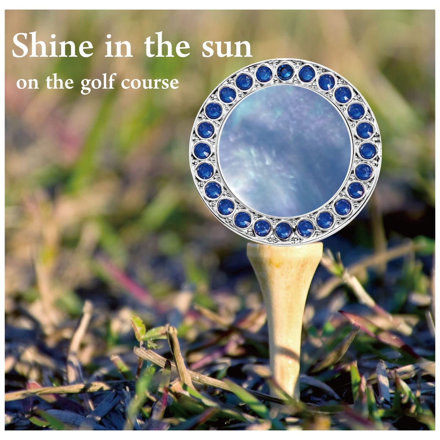 Golf Ball Marker Hat Clip with Pearl Crystal Ball Marker, Golf Accessories, Golf Gifts, Golf Ball Markers for Women