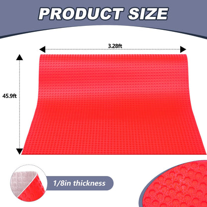 Drydiet 150 Sqft Uncoupling Membrane for Tile 1/8''(3mm) Thick Waterproofing Membrane Crack Prevention Anti Fracture Flooring Underlayment for Bathroom Shower Kitchen Basement(Red)