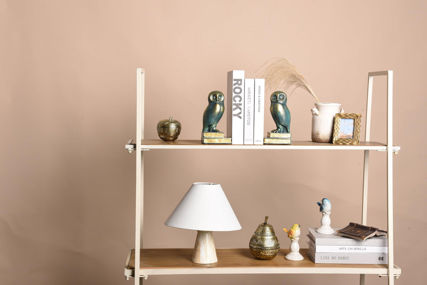 Kakizzy Book Ends for Shelves, Owl Decorative Bookends Bronze Bird Book Stopper Unique Kids Book Holders with Anti-Slip Base Luxurious Bookends for Kids Rooms Office Home Decor(Bronze)