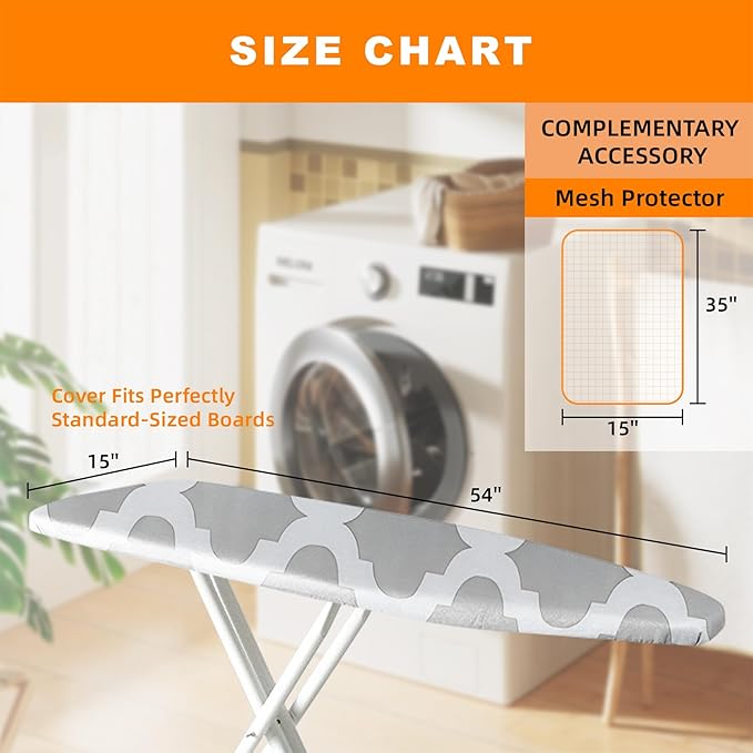 Ironing Board Cover 15x54 Inch- Standard Cotton Cover