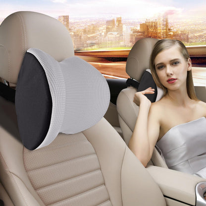 SPRFUFLY Make Relaxing Car Headrest Pillow, Car Pillow for Driving with Adjustable Strap, Breathable Removable Cover & Ergonomic Design - Softness Travel Car Neck Support Pillow(Black, 1PC)