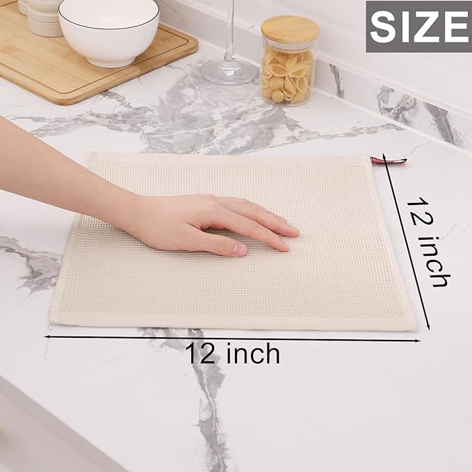 Homaxy 100% Cotton Waffle Weave Dish Cloths