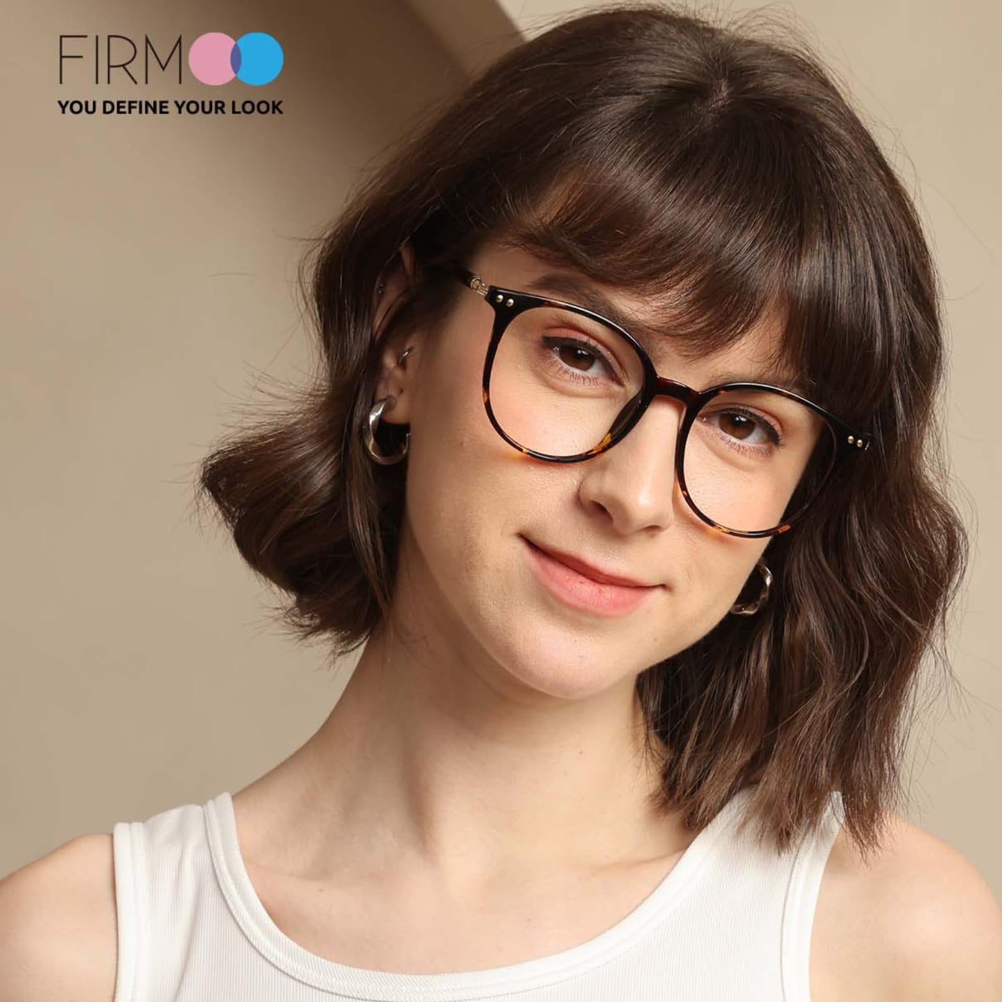 Firmoo Blue Light Blocking Glasses for Women Men, Anti Digital Eyestrain Computer Gaming Glasses, Anti Bluelight Blue Blocker Non Prescription Eyeglasses (Tortoise)