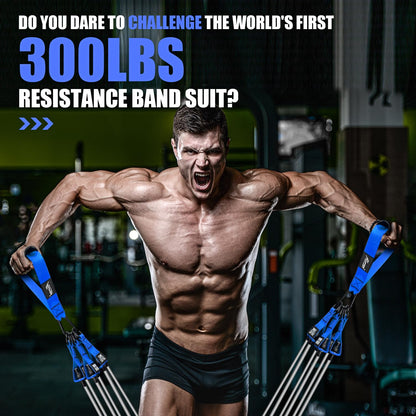 HPYGN Heavy Resistance Bands, 300LBS Exercise Bands for Working Out, Fitness Bands with Handles, Workout Bands for Men, Weight Bands Set for Muscle Training, Strength, Slim, Yoga, Home Gym Equipment
