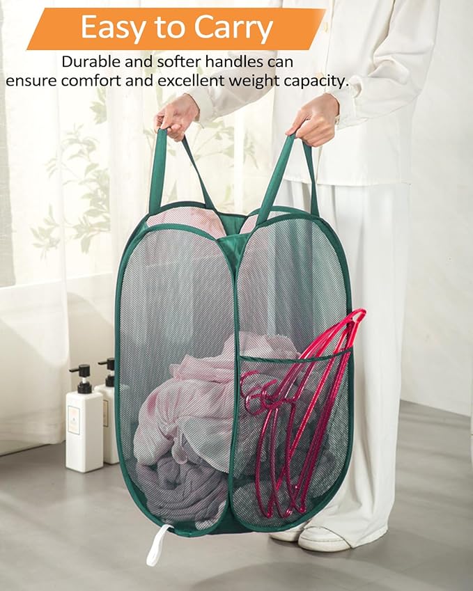 2 Pack Durable Collapsible Laundry Baskets