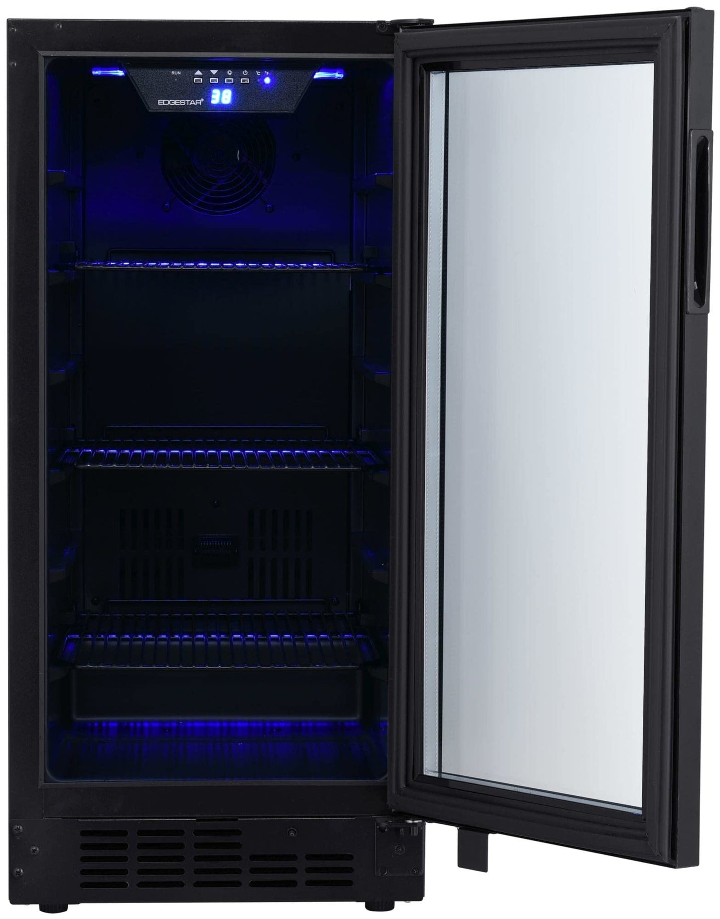 EdgeStar BBR901BL 15 Inch Wide 80 Can Built-In Beverage Center with Slim Design - Black
