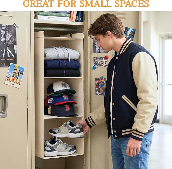 Ofiray-home Hanging Closet Organizer, 3-Tier Breathable Storage Bags