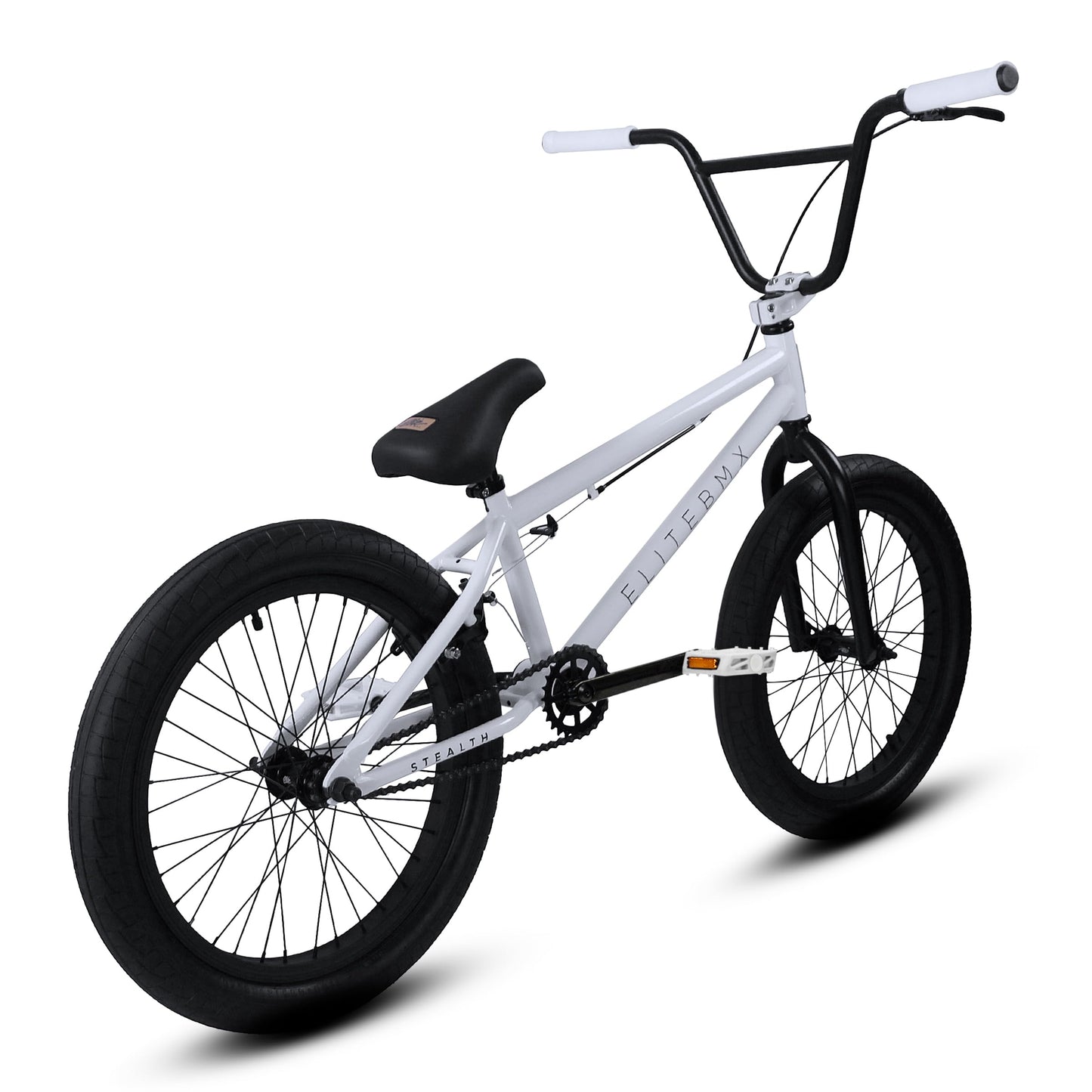 Elite BMX Freestyle Bike, Durable Steel Frame, Available in 16", 18", and 20" Sizes. New Sizes 26" and 29" BMX Bicycles. (White, 20")
