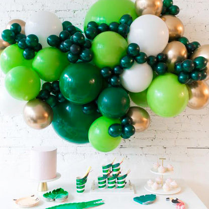 PartyWoo Dark Green Balloons 85pcs Different Sizes of 18 12 10 5 Inch Emerald Hunter Forest Green Balloon Arch Kit for Birthday Christmas Graduation Dinosaur Jungle Theme Party Decorations Green-Y56