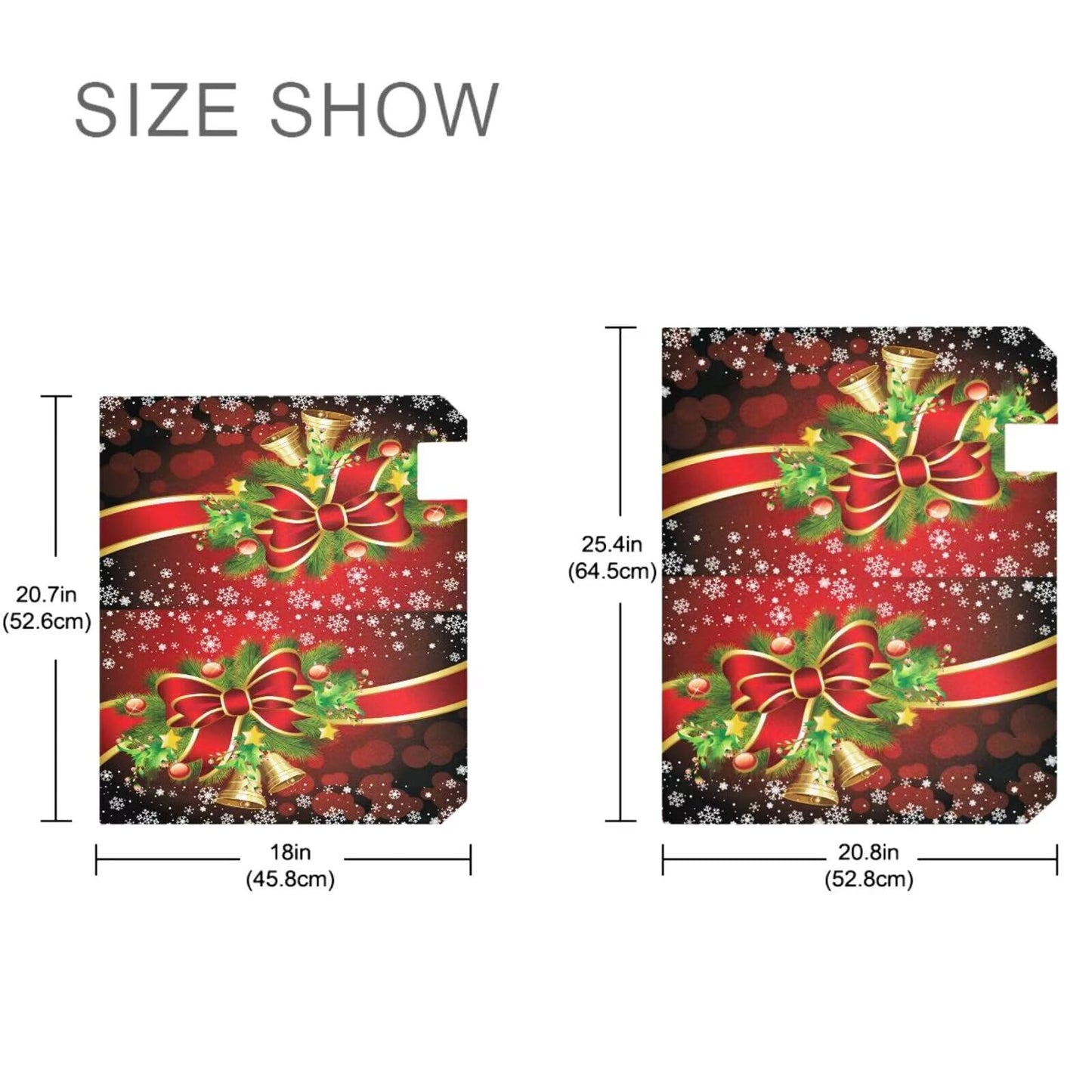 Wusikd Christmas Red Bell Snowflake Mailbox Cover Magnetic Standard Size Winter Poinsettia Mailbox Covers Letter Post Box Cover Wrap Decoration Welcome Home Garden Outdoor 21" Lx 18" W