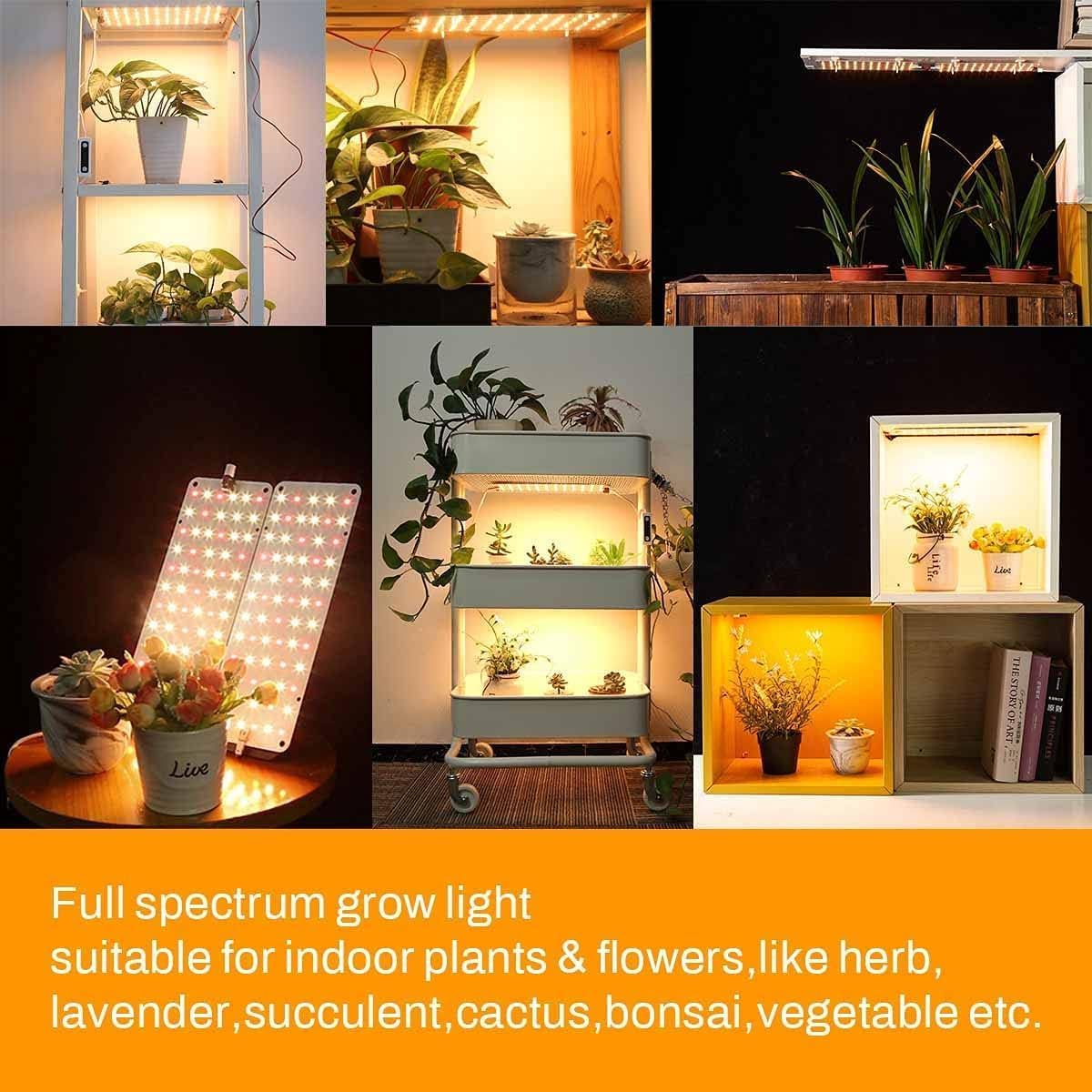 APLANT Grow Light,20W Ultra-Thin LED Grow Lights for Indoor Plants Full Spectrum, 6/10/12H Timer Plant Light, 132 LEDs Under Cabinet Plant Growing Lamp Strip for Seedlings, Veg, Flower 2-Pack