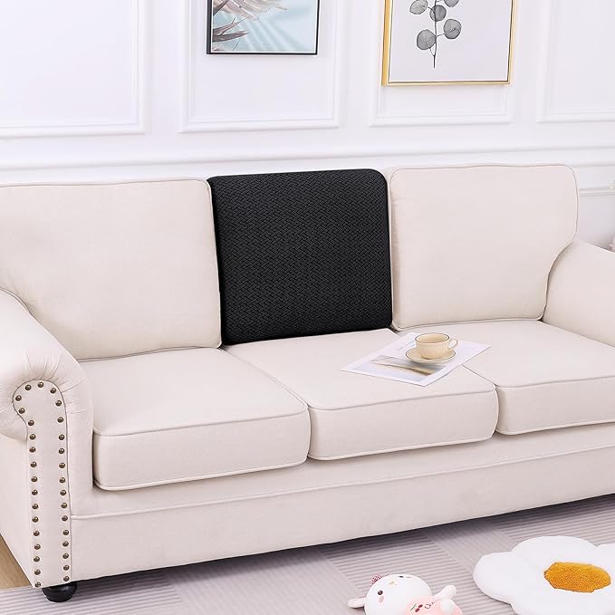Smiry Waterproof Couch Cushion Covers, Stretch Jacquard Thick Sofa Cushion