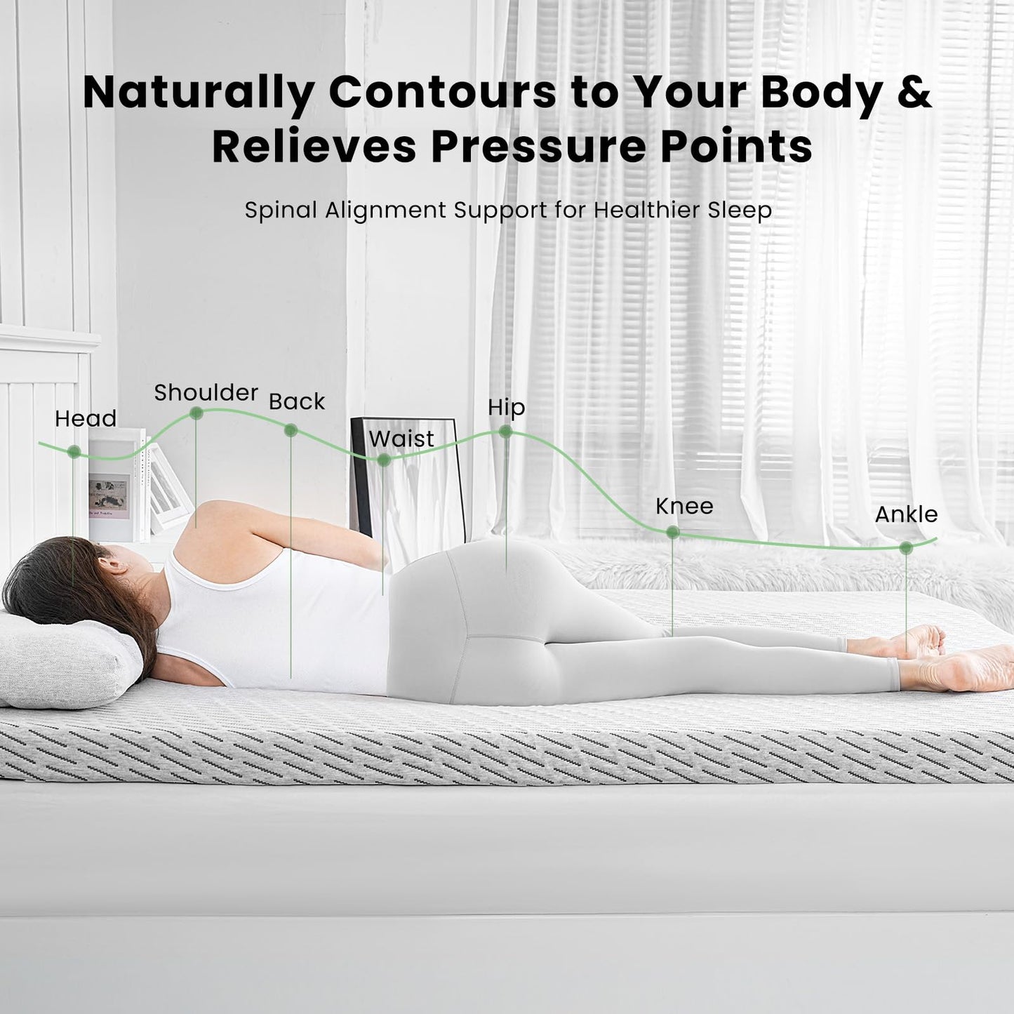 HOMRELEXA Bamboo Mattress Topper Twin XL Size 2 Inch, Cooling Gel & Bamboo Charcoal Memory Foam Mattress Topper for Back Pain Relief, Firm Dual-Layer Foam Bed Pad with Removable Cover College Dorm