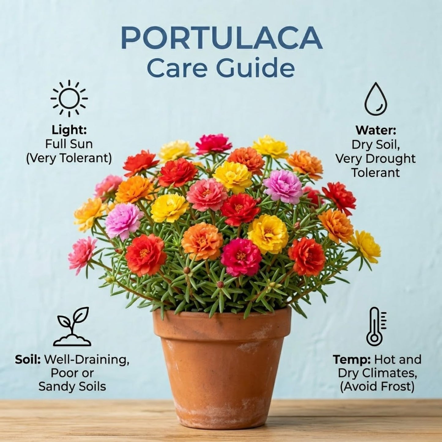 4 Portulaca Plants Live, Moss Rose Flower Plant for Outdoor Garden, Ground Cover Plant for Patio Containers, Borders or Landscape 4-7 Inches (Deep Pink)