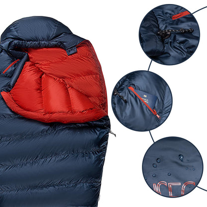 SANSEGAL Ultralight Mummy Down Sleeping Bag 650 Fill Power Duck Down Suits for 32 20 Degree F for Camping Hiking Backpacking
