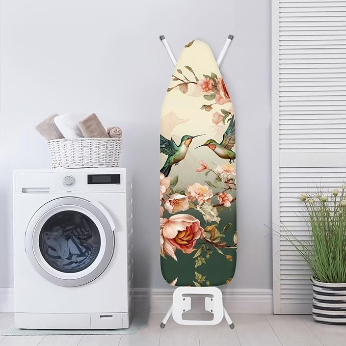 GLENLCWE Hummingbird Peony Ironing Board Cover