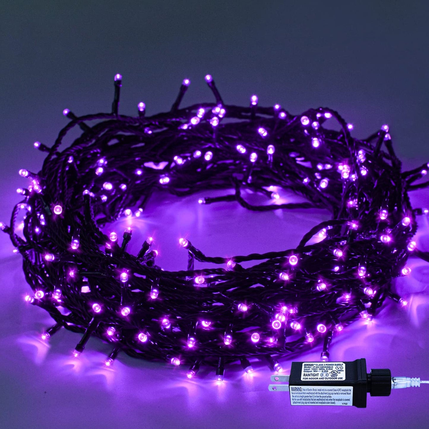 Christmas String Lights Purple Indoor - 220 LEDs 82ft/25m Memory Function 8 Modes End-to-End Plug in Outdoor Waterproof Decorative Inside/Outside Fairy Twinkle Xmas Tree Light for Halloween/Patio/Home