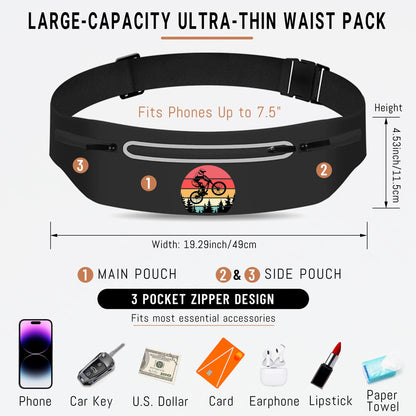 Mountain Tree Bicycle Running Belt Waist Pack Bag for Men Women,Runner Fanny Pack with 3 Pouches,Waterproof Reflective Running Bag Phone Holder for Jogging Hiking Traveling Gym,runner gifts for women