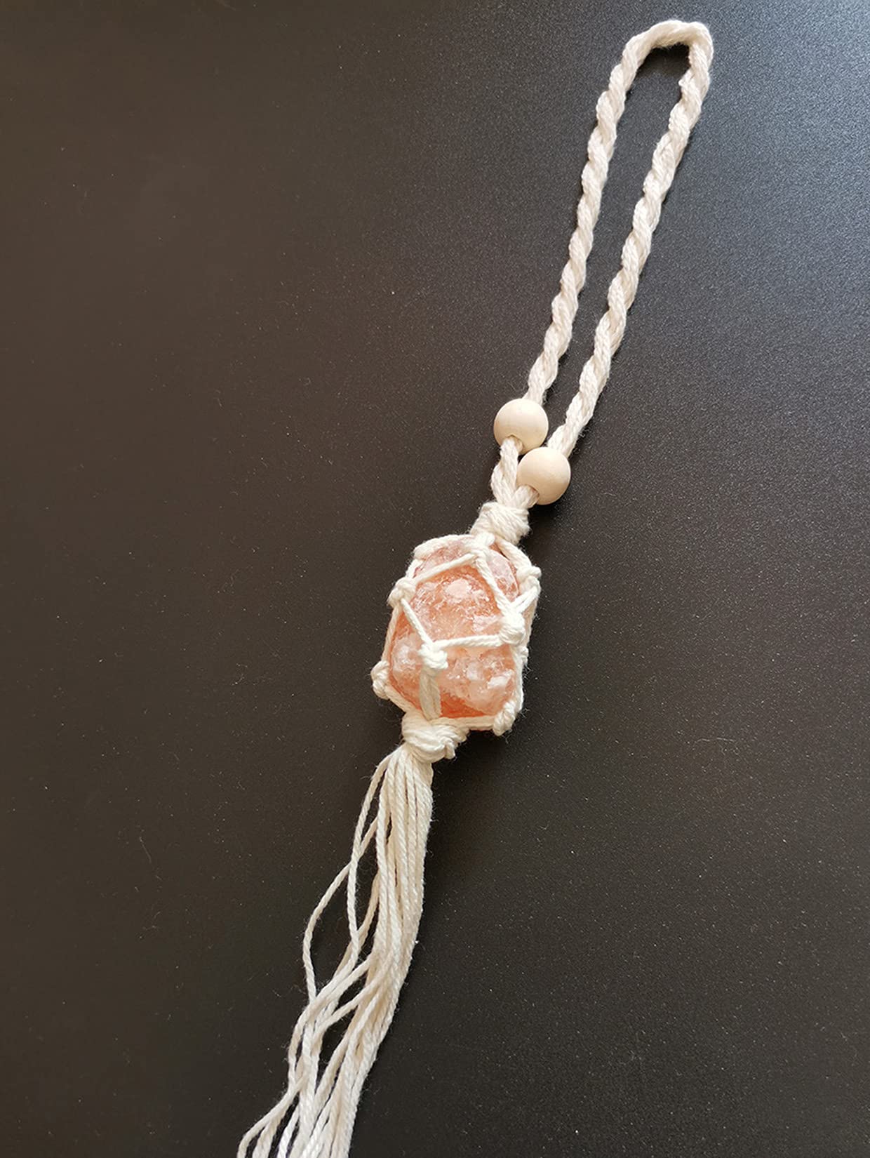 Handmade Himalayan Salt Car Rearview Mirror Pendant Car Decoration Hanging Ornaments for You