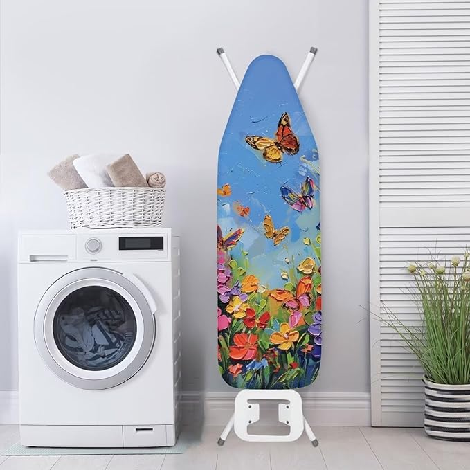 Oil Painting Floral Ironing Board Cover and Pad, Heat Reflective and Stain