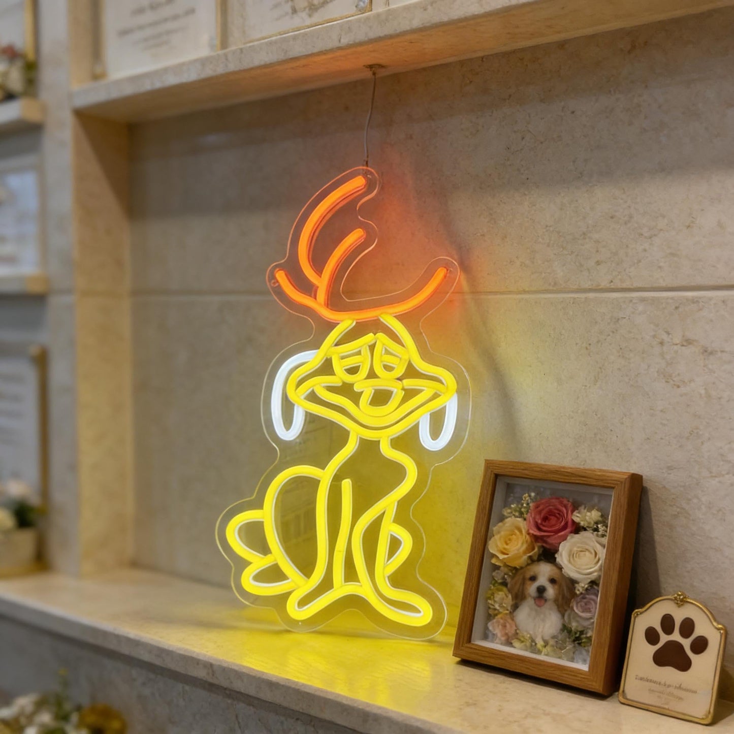 Neonawall Dog Neon Sign, Dimmable USB-Powered LED Light for Wall Decor, Bedroom Living Room Christmas Decoration 7.9 x 15.2 inch