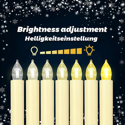 Sunjas 20PCS LED Flameless Candles Battery Operated Christmas Tree Candles with Remote, Button Cell Battery, Timer, Dimmer Battery Candle Flickering Warm Light Window Candle Christmas Home Decor
