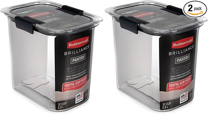 Rubbermaid Brilliance 12-Cup Airtight Food Storage Container