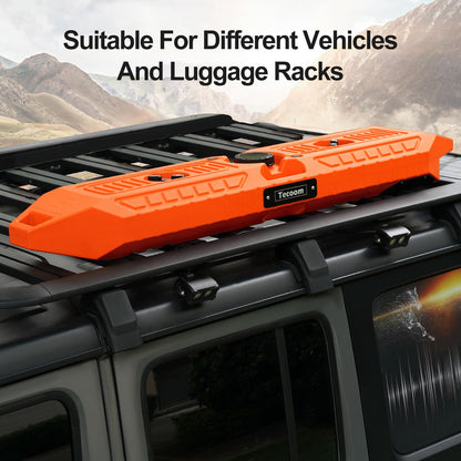 Tecoom 8 Gallon Pressurized Water Tank for Camping Shower Portable Off-Road Vehicles Pick up Truck SUV RV Water Storage Tank for Overlanding Road Shower Outdoor Activities Water Supply, Orange