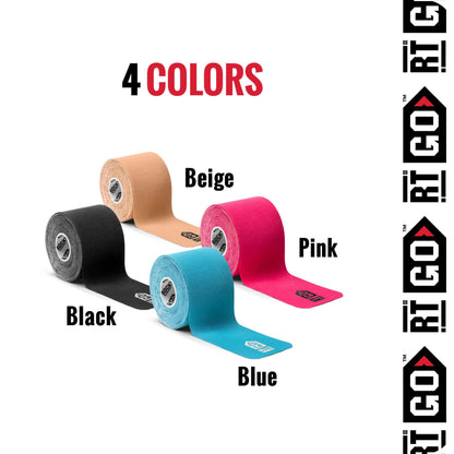 RockTape Go Gentle Adhesive Pre-Cut Kinesiology Tape (Pink)