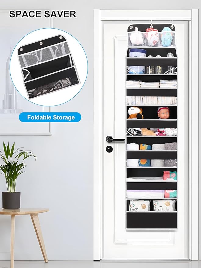 Over the Door Storage Hanging, 6 Tier Behind Door Organizer