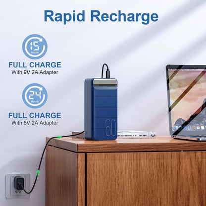 Portable Charger Power Bank 60000mAh Fast Charging 22.5W PD4.0 & QC 4.0 with USB C Battery Pack Charger Portable High Capacity Portable Phone Charger Power Bank for iPhone, Samsung, Galaxy, Travel