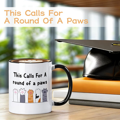YHRJWN Graduation Gift for Women Men, Cute Paws Congratulations Gifts for Him Her, Proud Of You Coffee Mug, Graduation Mugs for Friends Family Animal Lover, New Job Mug 11Oz