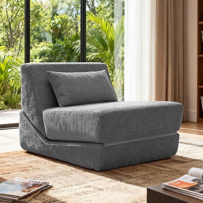 Fold Out Chair Bed, Folding Sofa Bed, 3 in 1 Convertible Sleeper Chair Bed