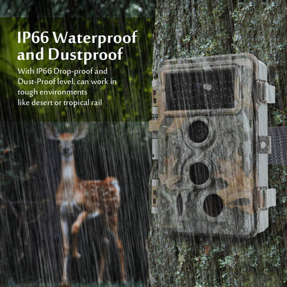 Agitato 2-Pack Trail Camera 64MP 1296P H.264 MP4 Video No Glow 90ft Night Vision 0.1S Trigger Speed Motion Activated Waterproof IP66 Game Cam for Wildlife Hunting or Home Surveillance