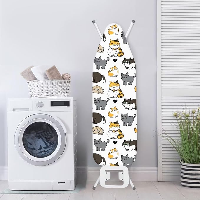 Cute Cat Ironing Board Cover Pretective Covers 15 x 54 Heavy Duty Iron Board