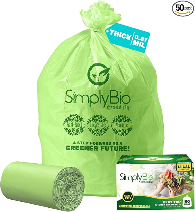 Simply Bio 13 Gallon Compostable Trash Bags Liners