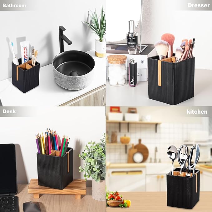 rejomiik Toothbrush Holders for Bathrooms Countertop, 3 Slots Electric Tooth