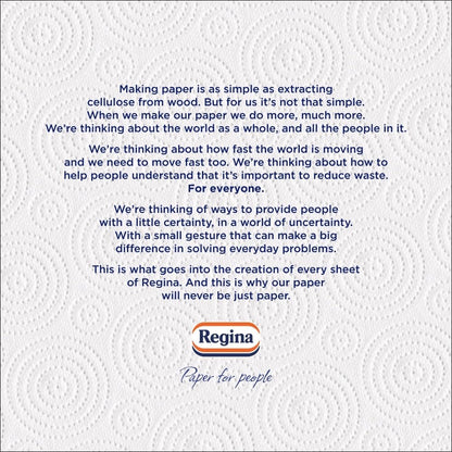 Regina Thirst Pockets Kitchen Roll - 12 Rolls, 1,200 Super Absorbent Sheets, Unique Pocket Technology, Your Ideal Kitchen Companion, FSC certified product