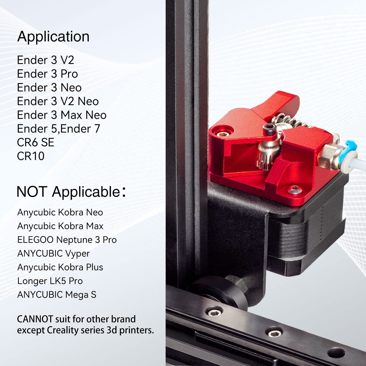 Redrex Dual Gear Ender 3 Extruder with Nema 17 Stepper Motor compatible with Creality Ender 3 V2,Ender 3 Pro,Ender 3 Neo,Ender 3 V2 Neo,Ender 3 Max Neo,Ender 5,Ender 7,CR6 SE,CR10 3D Printers